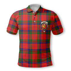 Clan Nicolson Tartan Men Polo Shirt Crest And Plaid Basic Style