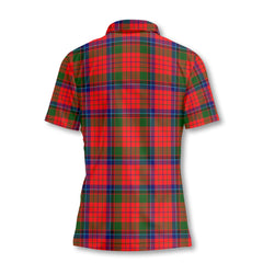 Clan Nicolson Tartan Women Polo Shirt Crest And Plaid Basic Style