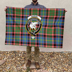 Clan Norvel Tartan Flag Crest And Plaid Basic Style