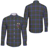 Clan Ogilvie Tartan Long Sleeve Button Shirt Crest And Plaid Basic Style
