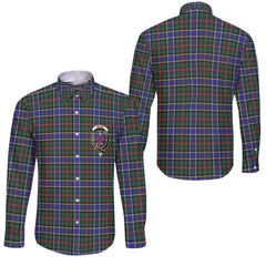 Clan Ogilvie Tartan Long Sleeve Button Shirt Crest And Plaid Basic Style