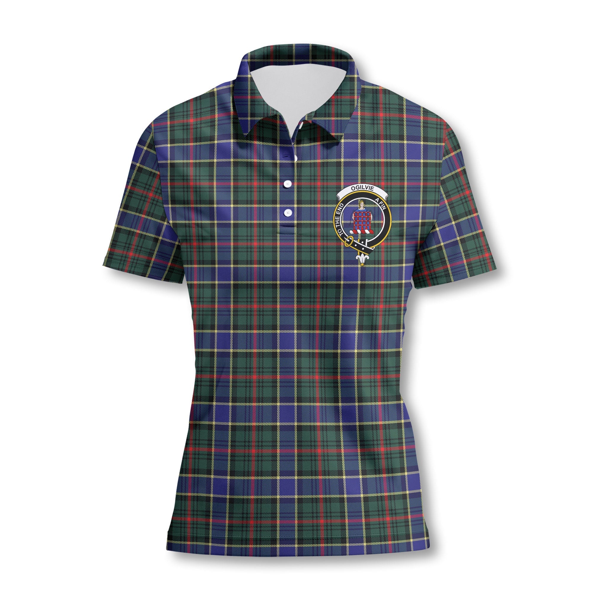 Clan Ogilvie Tartan Women Polo Shirt Crest And Plaid Basic Style