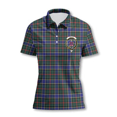 Clan Ogilvie Tartan Women Polo Shirt Crest And Plaid Basic Style