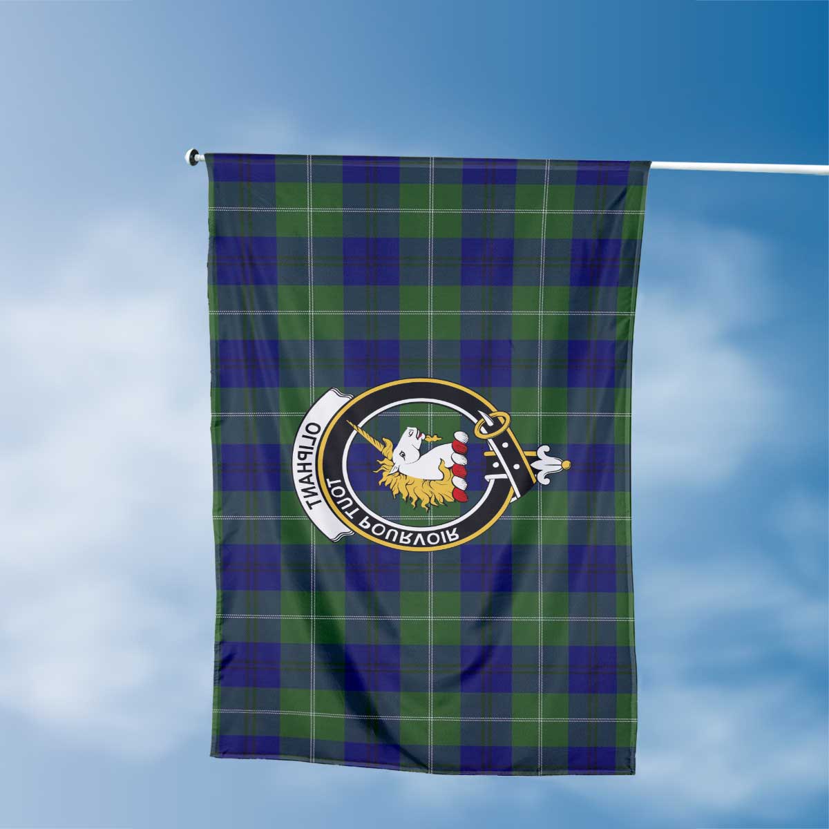 Clan Oliphant Tartan Flag Crest And Plaid Basic Style