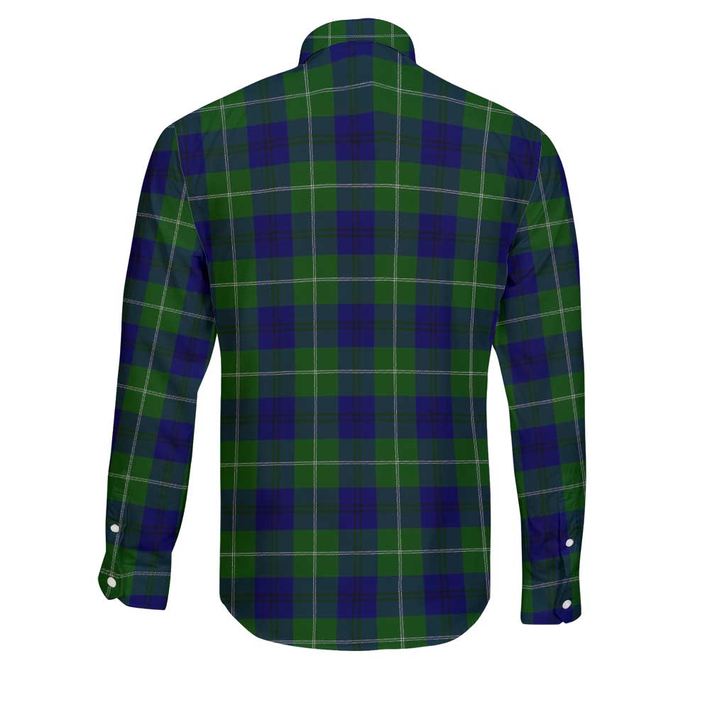 Clan Oliphant Tartan Long Sleeve Button Shirt Crest And Plaid Basic Style