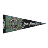 Clan Paisley Tartan Felt Pennant Crest And Plaid Basic Style
