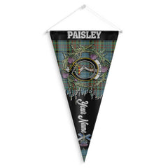 Clan Paisley Tartan Felt Pennant Crest And Plaid Basic Style