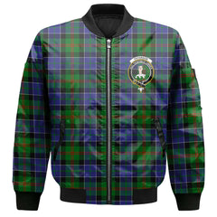 Clan Paterson Tartan Women Bomber Jacket Crest And Plaid Basic Style