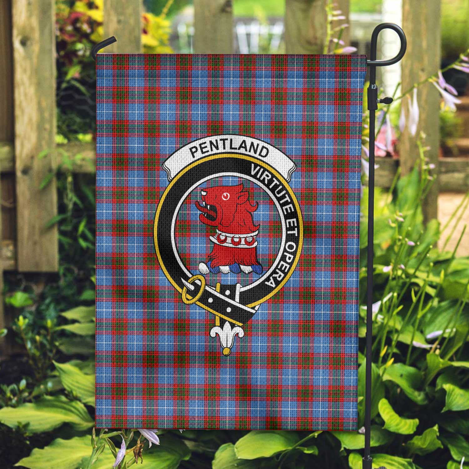Clan Pentland Tartan Garden Flag Crest And Plaid Basic Style