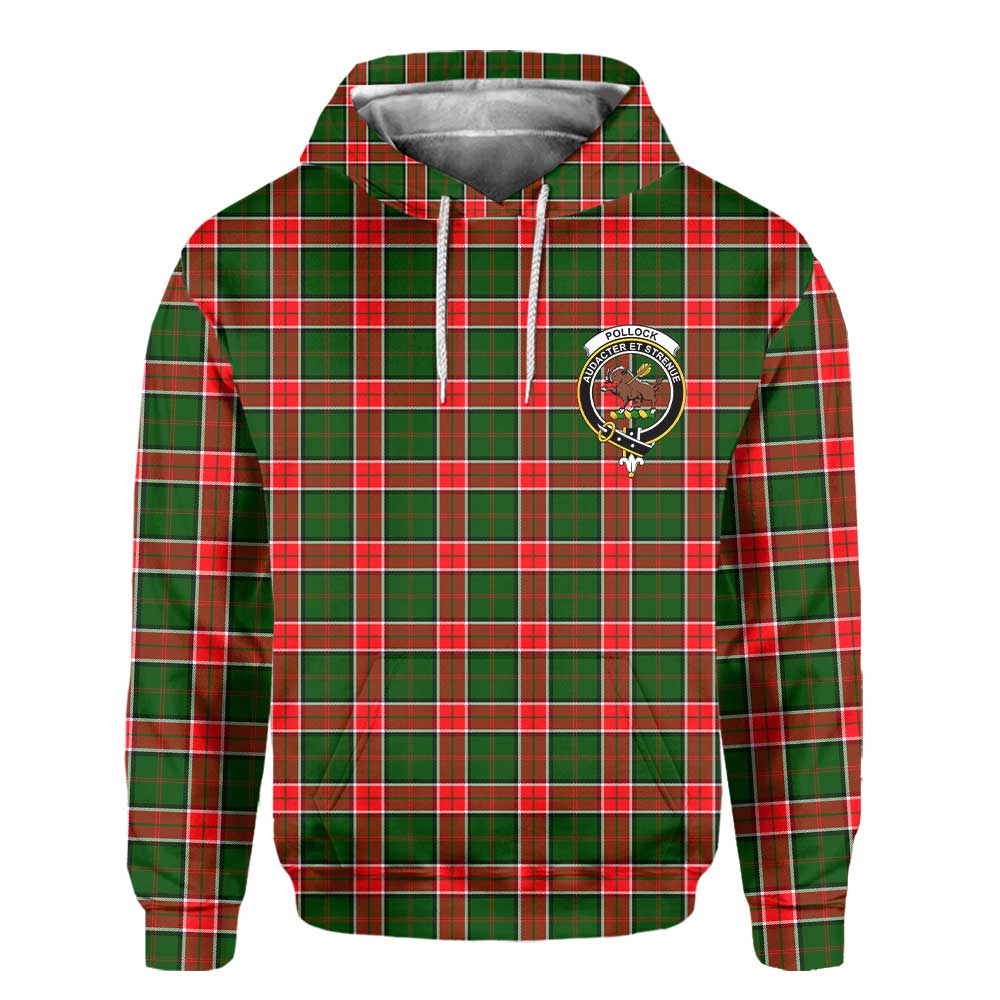 Clan Pollock Tartan Women Hoodie Crest And Plaid Basic Style