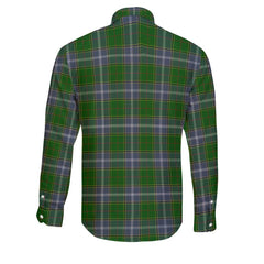 Clan Pringle Tartan Long Sleeve Button Shirt Crest And Plaid Basic Style