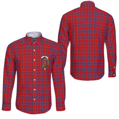 Clan Rait Tartan Long Sleeve Button Shirt Crest And Plaid Basic Style