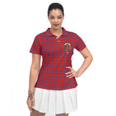 Clan Rait Tartan Women Polo Shirt Crest And Plaid Basic Style