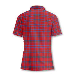 Clan Rait Tartan Women Polo Shirt Crest And Plaid Basic Style