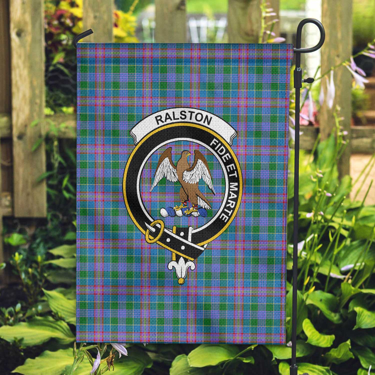 Clan Ralston Tartan Garden Flag Crest And Plaid Basic Style