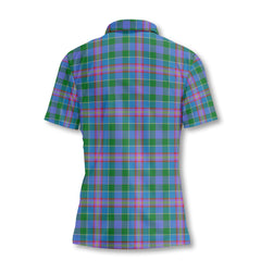 Clan Ralston Tartan Women Polo Shirt Crest And Plaid Basic Style