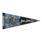 Clan Roberton Tartan Felt Pennant Crest And Plaid Basic Style