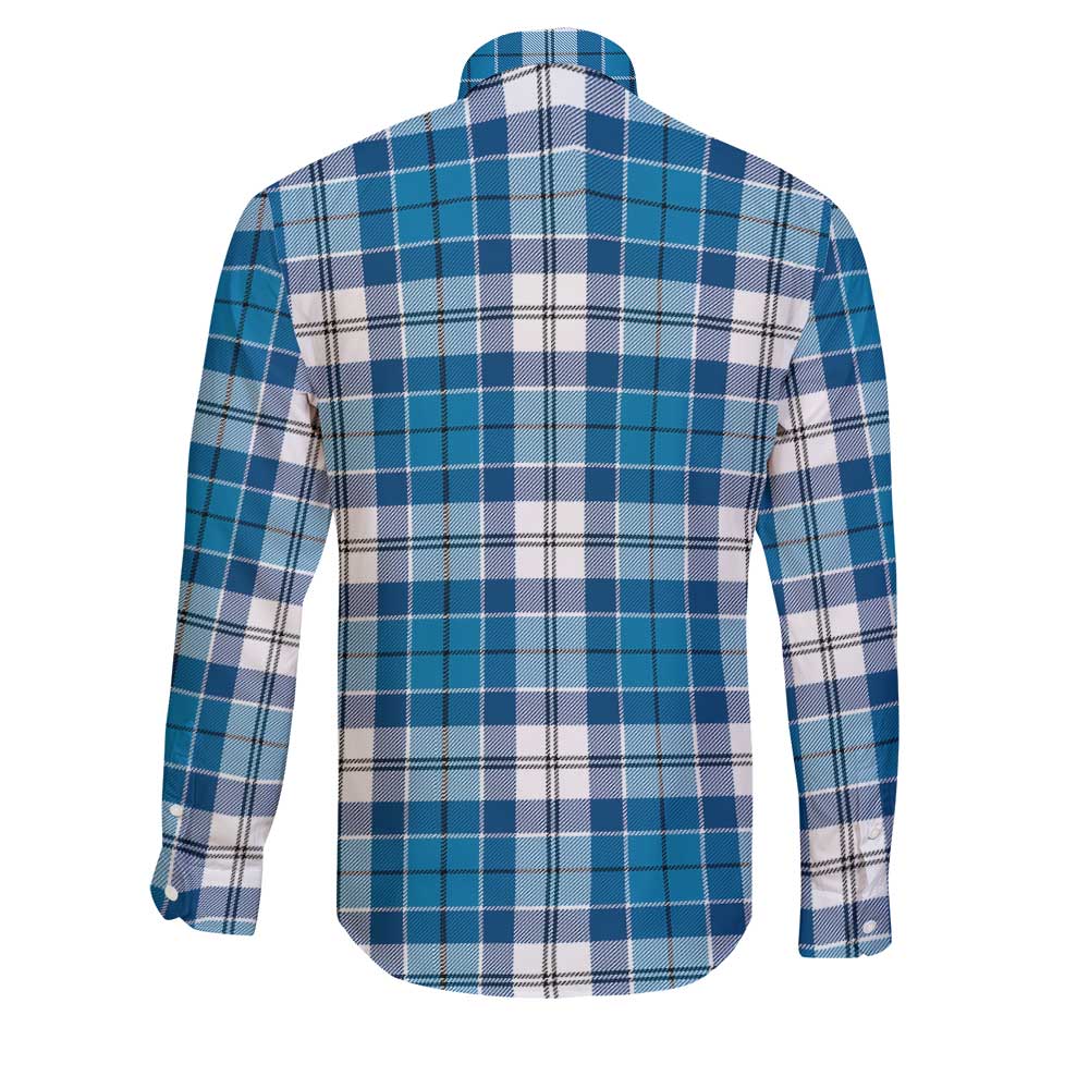 Clan Roberton Tartan Long Sleeve Button Shirt Crest And Plaid Basic Style