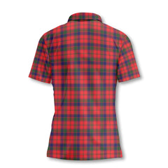 Clan Robertson Tartan Women Polo Shirt Crest And Plaid Basic Style