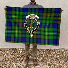 Clan Rollo Tartan Flag Crest And Plaid Basic Style