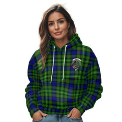 Clan Rollo Tartan Women Hoodie Crest And Plaid Basic Style