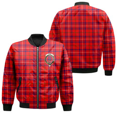 Clan Rose Tartan Women Bomber Jacket Crest And Plaid Basic Style