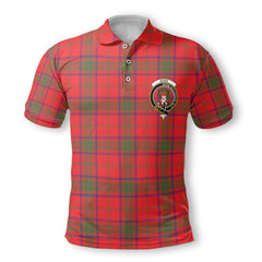 Clan Ross Tartan Golf Men Polo Shirt Crest And Plaid Basic Style