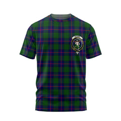 Clan Schaw Tartan Men T Shirt Crest And Plaid Basic Style