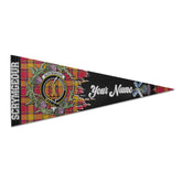 Clan Scrymgeour Tartan Felt Pennant Crest And Plaid Basic Style