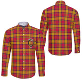 Clan Scrymgeour Tartan Long Sleeve Button Shirt Crest And Plaid Basic Style