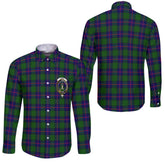 Clan Shaw Tartan Long Sleeve Button Shirt Crest And Plaid Basic Style