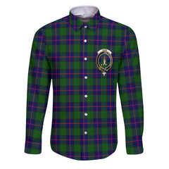 Clan Shaw Tartan Long Sleeve Button Shirt Crest And Plaid Basic Style