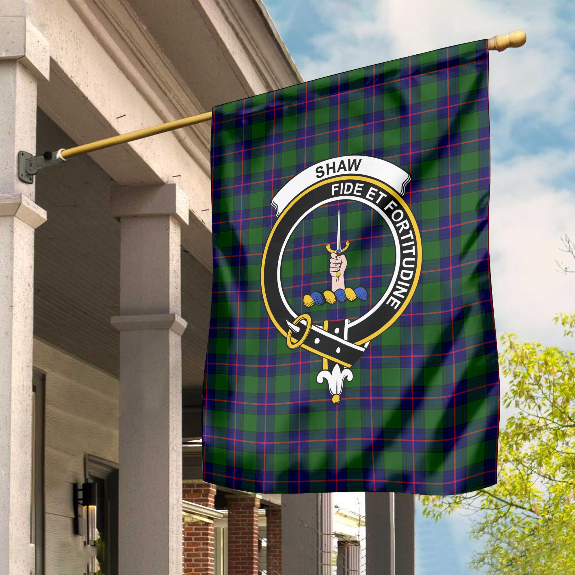 Clan Shaw Of Tordarroch Tartan Garden Flag Crest And Plaid Basic Style