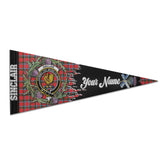 Clan Sinclair Tartan Felt Pennant Crest And Plaid Basic Style