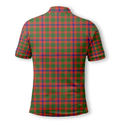 Clan Skene Tartan Golf Men Polo Shirt Crest And Plaid Basic Style