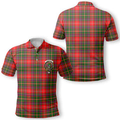 Clan Somerville Tartan Golf Men Polo Shirt Crest And Plaid Basic Style