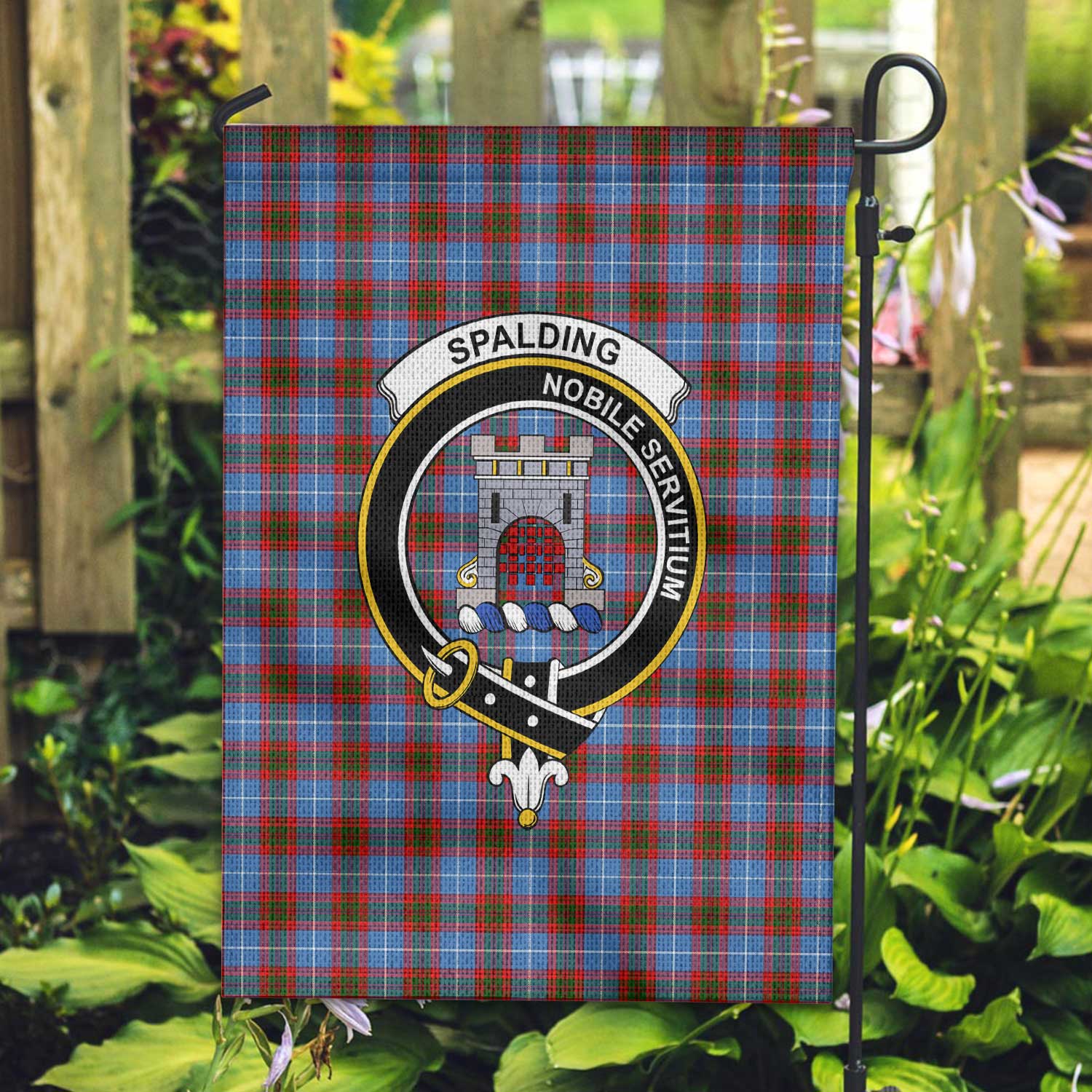 Clan Spalding Tartan Garden Flag Crest And Plaid Basic Style