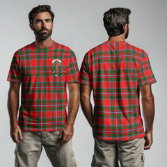 Clan Spens Tartan Men T Shirt Crest And Plaid Basic Style