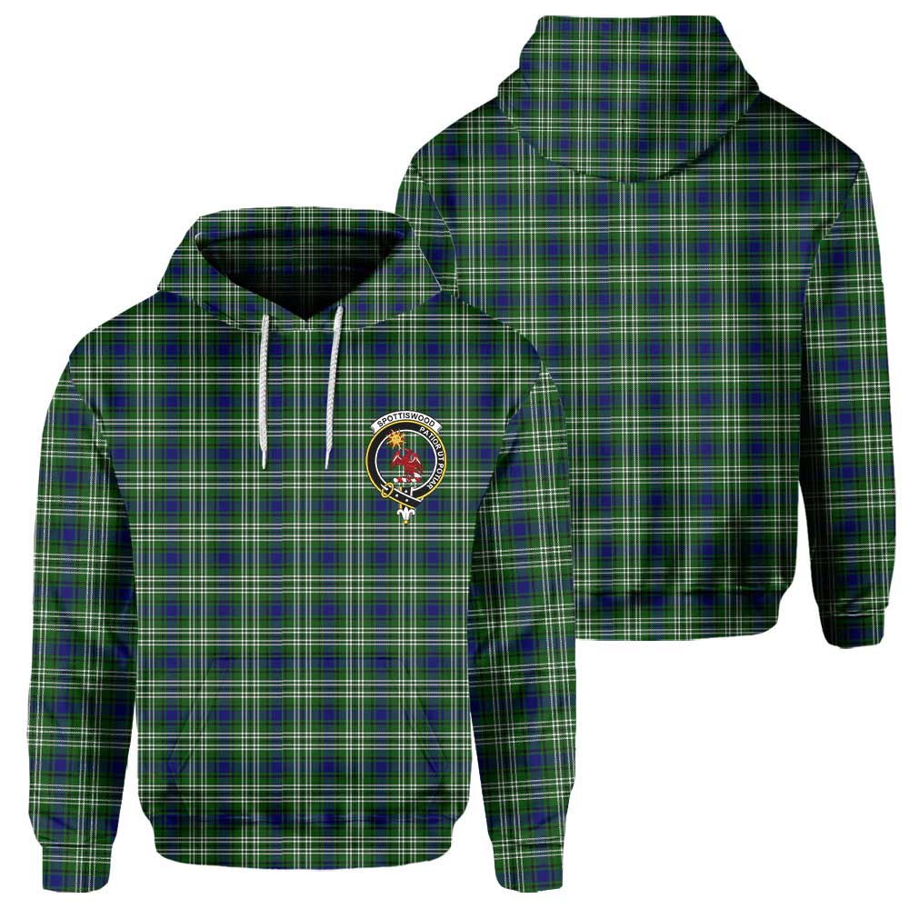 Clan Spottiswood Tartan Women Hoodie Crest And Plaid Basic Style