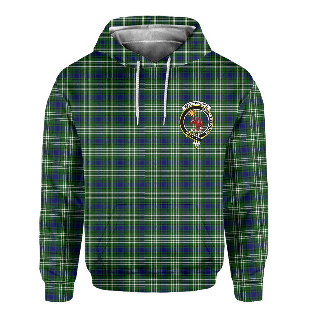 Clan Spottiswood Tartan Women Hoodie Crest And Plaid Basic Style