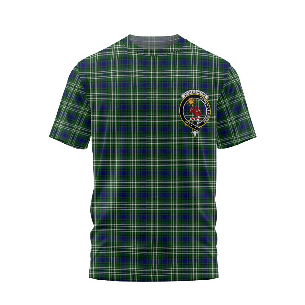 Clan Spottiswood Tartan Women T Shirt Crest And Plaid Basic Style