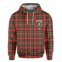 Clan Stewart Tartan Women Hoodie Crest And Plaid Basic Style