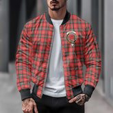 Clan Stewart Of Bute Tartan Men Bomber Jacket Crest And Plaid Basic Style