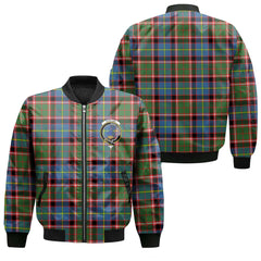 Clan Stirling Tartan Men Bomber Jacket Crest And Plaid Basic Style