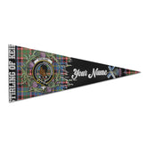 Clan Stirling Of Keir Tartan Felt Pennant Crest And Plaid Basic Style