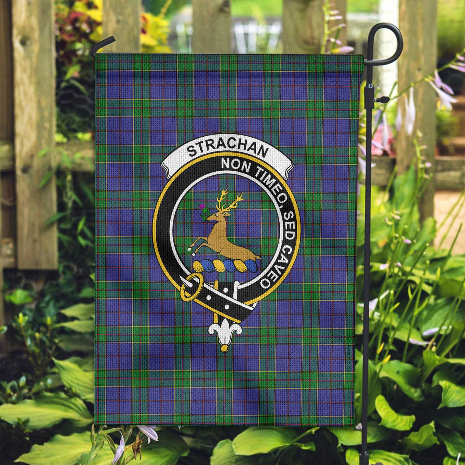Clan Strachan Tartan Garden Flag Crest And Plaid Basic Style
