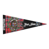 Clan Straiton Tartan Felt Pennant Crest And Plaid Basic Style