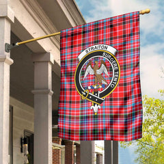 Clan Straiton Tartan Garden Flag Crest And Plaid Basic Style