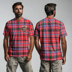 Clan Straiton Tartan Men T Shirt Crest And Plaid Basic Style