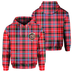 Clan Straiton Tartan Women Hoodie Crest And Plaid Basic Style